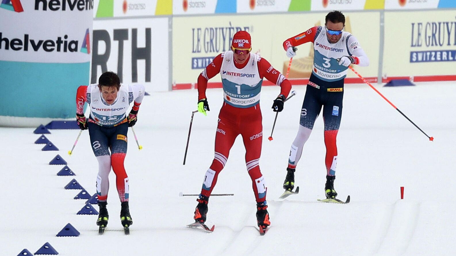 Йоханнес Клебо и Александр Большунов на финише марафона на чемпионате мира - РИА Новости, 1920, 07.03.2021