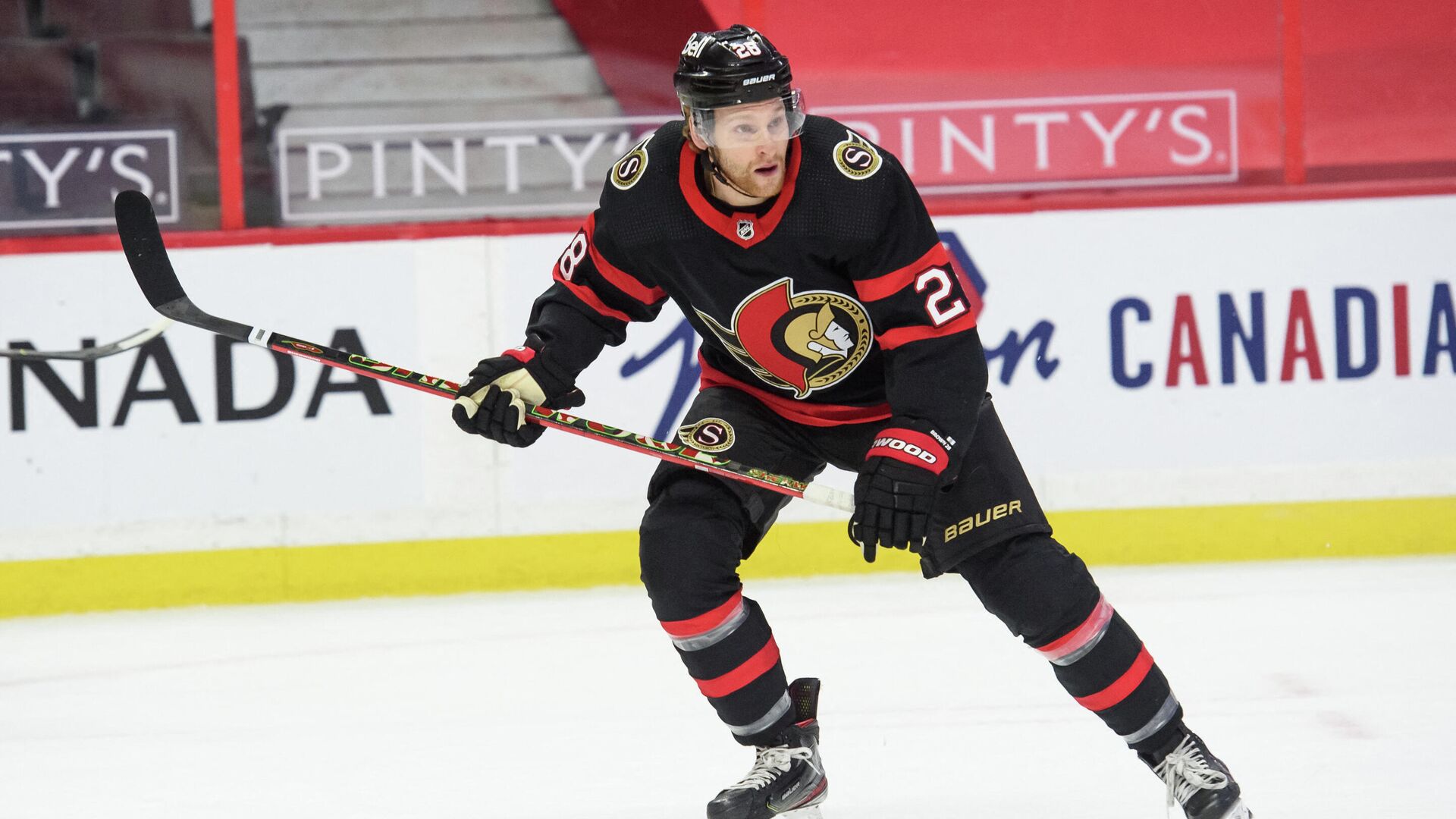 OTTAWA, ON - JANUARY 15: Connor Brown #28 of the Ottawa Senators skates against the Toronto Maple Leafs at Canadian Tire Centre on January 15, 2021 in Ottawa, Ontario, Canada.   Matt Zambonin/Freestyle Photography/Getty Images/AFP (Photo by Matt Zambonin/Freestyle Photo / GETTY IMAGES NORTH AMERICA / Getty Images via AFP) - РИА Новости, 1920, 08.03.2021