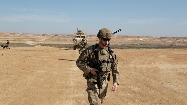 Американские военные на авиабазе Айн-эль-Асад в провинции Анбар, Ирак 