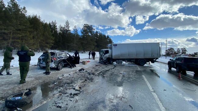 На месте ДТП в Самарской области, где погибли семь человек