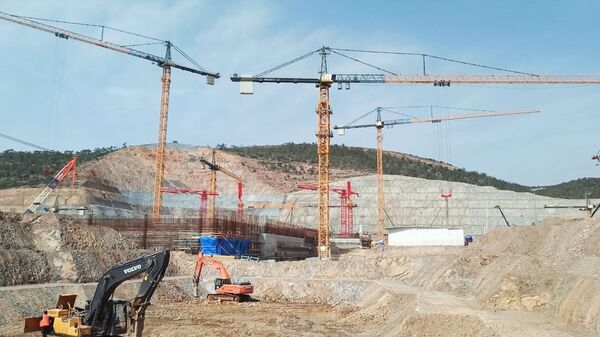 Строительная площадка АЭС Аккую госкорпорации Росатом в турецкой провинции Мерсин на берегу Средиземного моря
