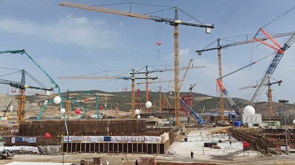Строительная площадка АЭС Аккую госкорпорации Росатом в турецкой провинции Мерсин