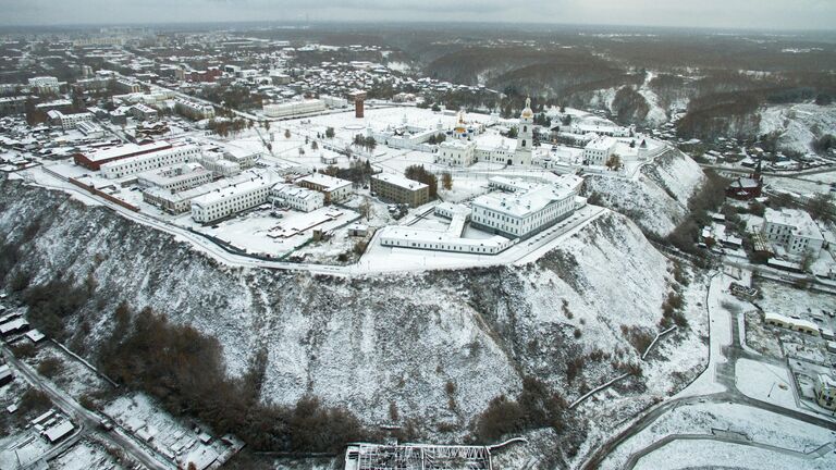 Вид на тобольский кремль с высоты птичьего полета