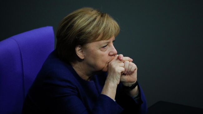 Канцлер Германи Ангела Меркель в Бундестаге, Берлин 