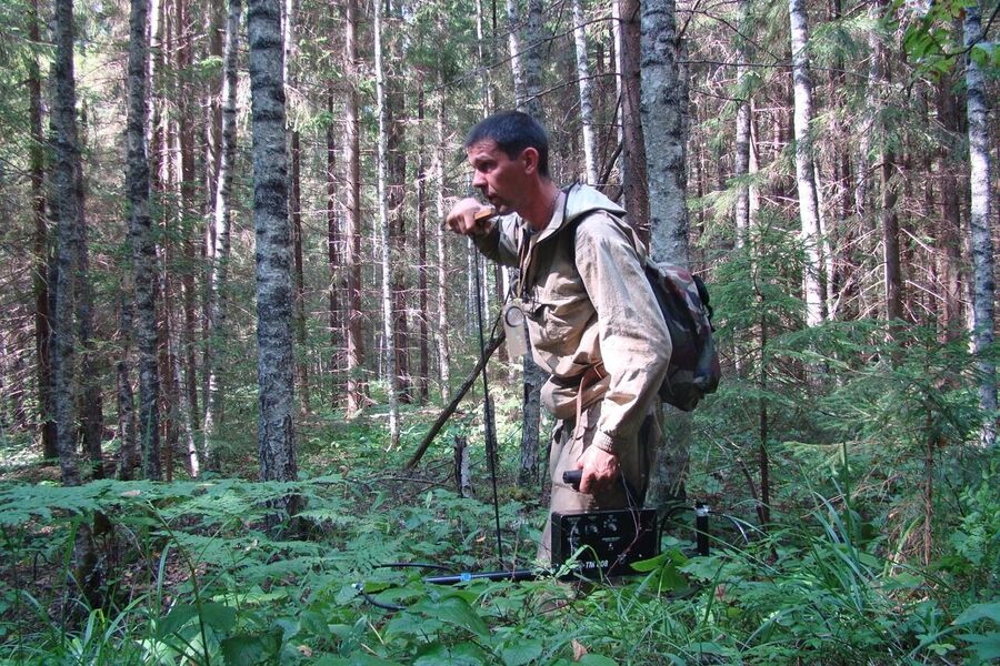 Сергей Шиянов во время полевых работ
