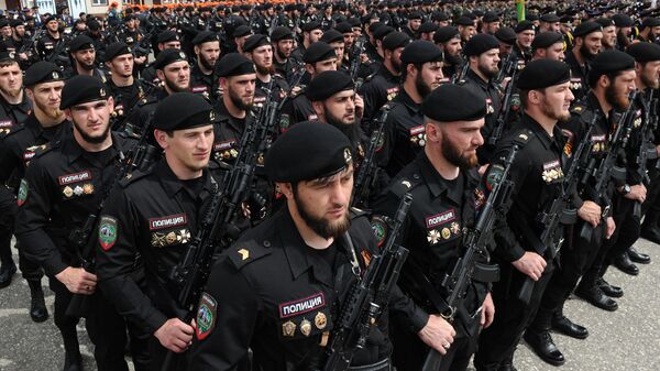 Бойцы полка специального назначения имени Ахмата Кадырова