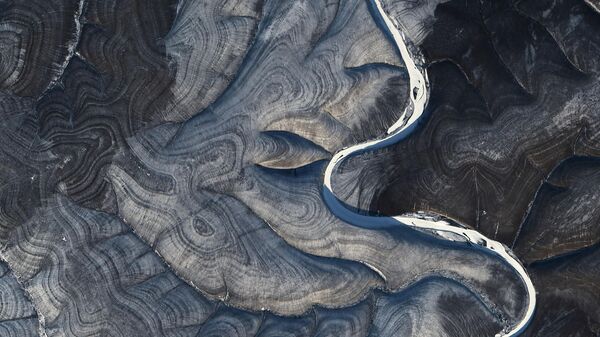 Река Марха в Якутии. 29 октября 2020. Снимок со спутника