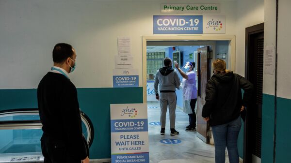 Центр вакцинации от коронавируса в Гибралтаре