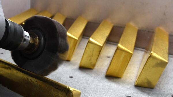 Производство золотых слитков на заводе Красцветмет