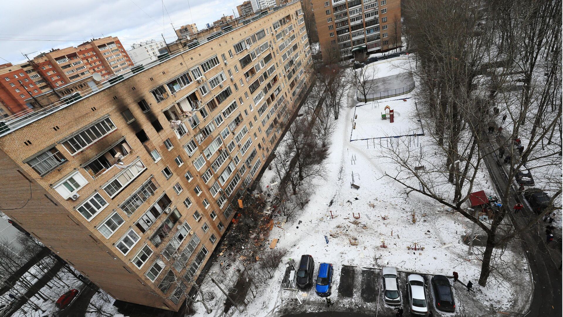 Последствия взрыва в жилом доме на улице Зеленой в Химках - РИА Новости, 1920, 19.03.2021