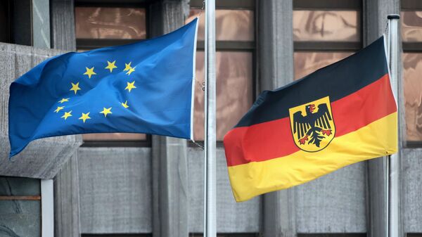 Флаги Германии и Евросоюза