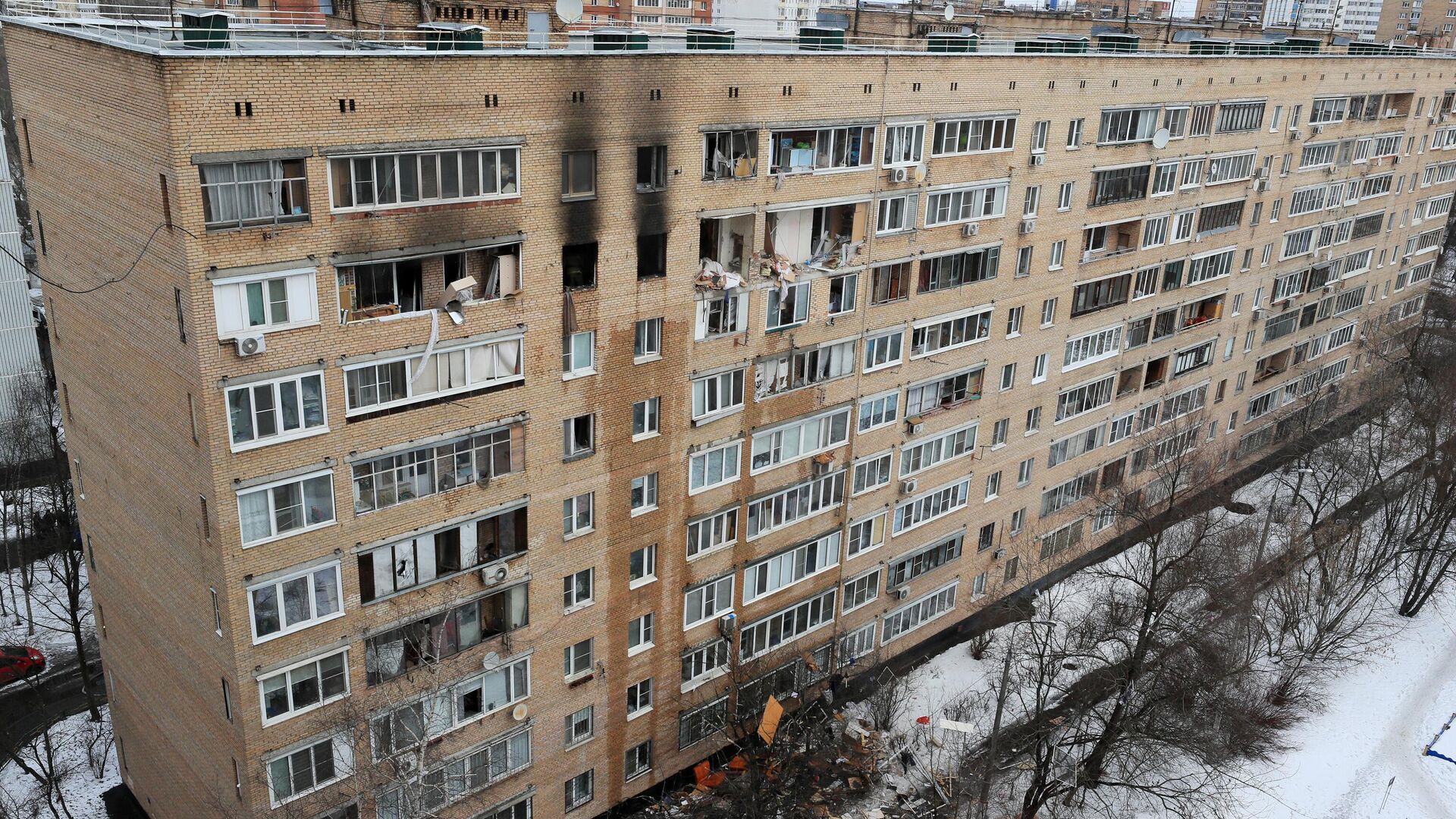 Последствия взрыва в жилом доме на улице Зеленой в Химках - РИА Новости, 1920, 22.03.2021