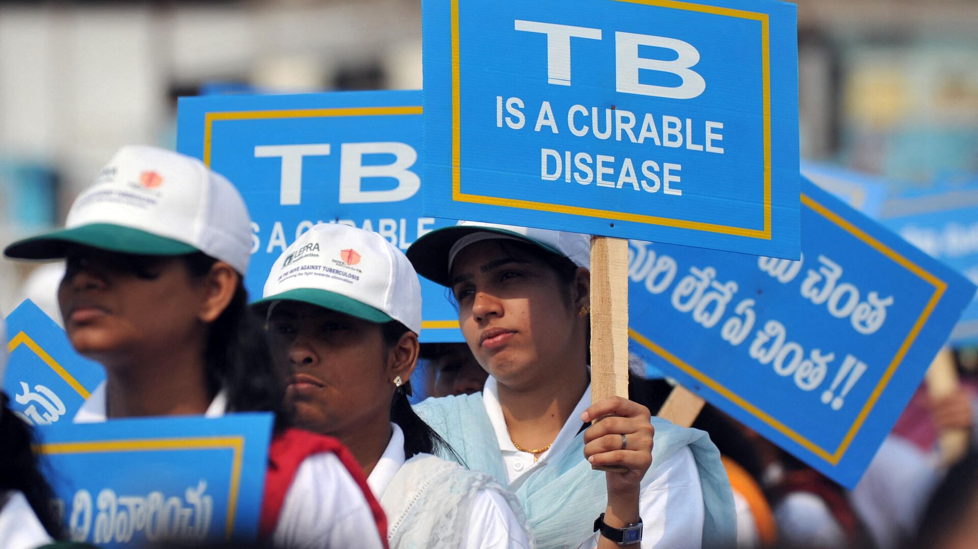 Медсестры во время акции во Всемирный день борьбы с туберкулезом в Индии - РИА Новости, 1920, 24.03.2021
