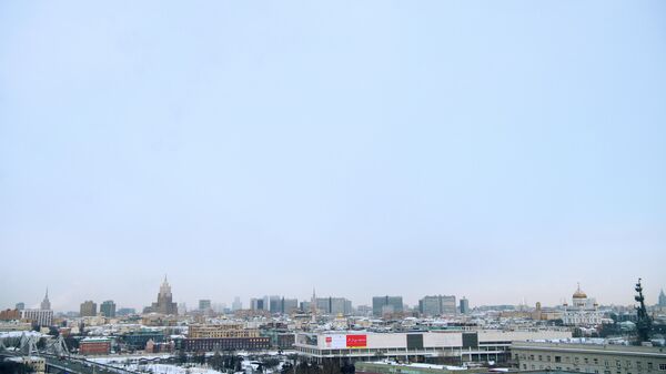 Вид на центр Москвы со стороны Парка Горького