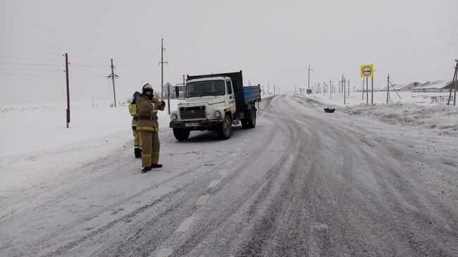 На месте ДТП в Зилаирском районе Республики Башкортостан