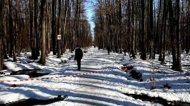 Работа криминалистов на месте обнаружения тела новорожденного ребенка в Брянске