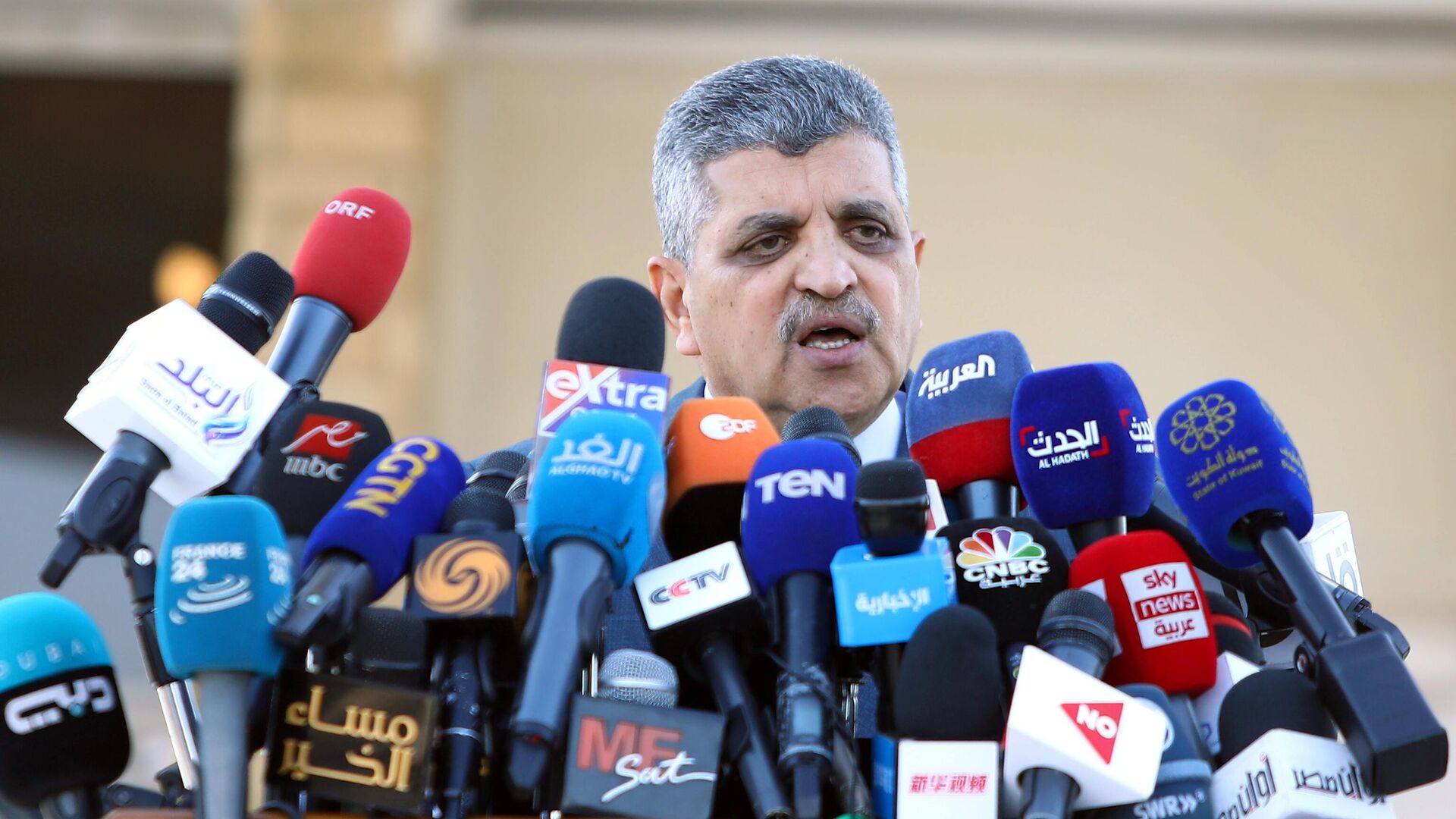 Пресс-конференция главы администрации Суэцкого канала Усамы Рабиа - РИА Новости, 1920, 27.03.2021