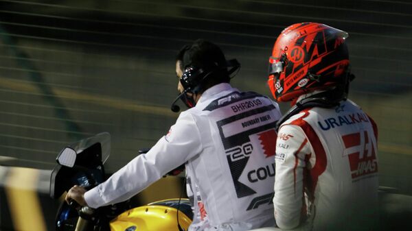 Никита Мазепин после аварии на Гран-при Бахрейна Формулы-1
