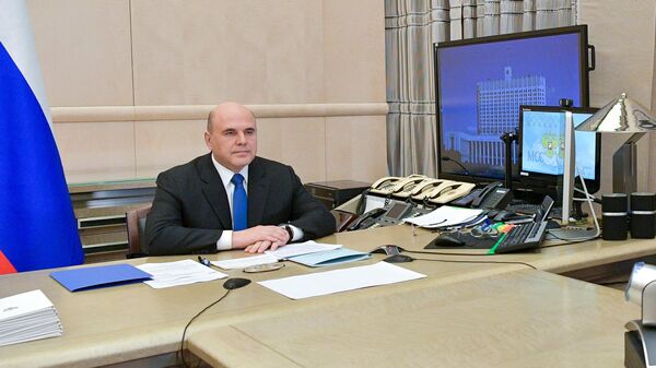  Председатель правительства РФ Михаил Мишустин проводит в режиме видеоконференции совещание с вице-премьерами РФ