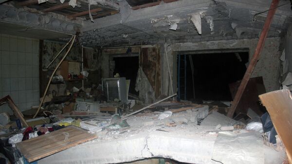 На месте взрыва газа в жилом доме в Зеленодольске, Татарстан 