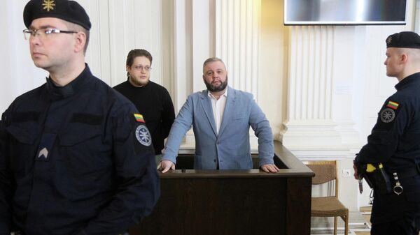 Юрий Мель во время судебного заседания в Вильнюсе