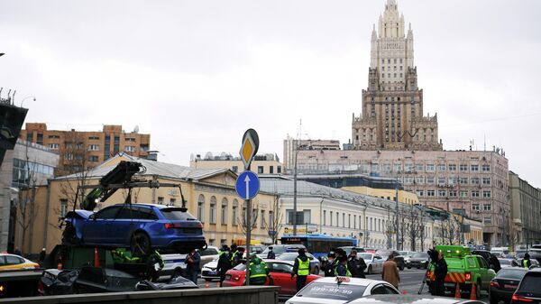 ДТП на Смоленской площади в Москве