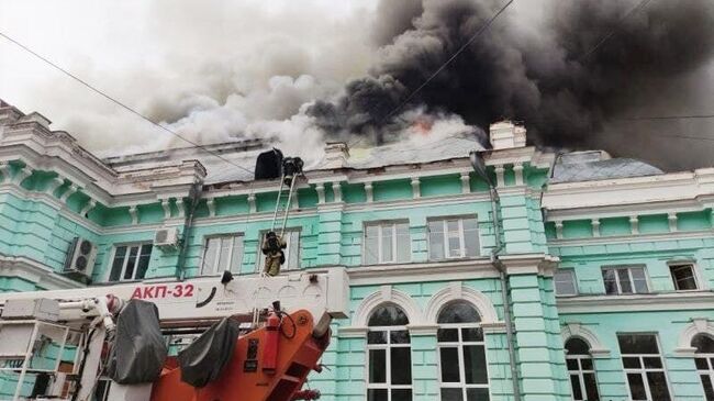 Пожар в кардиохирургическом центре в Благовещенске