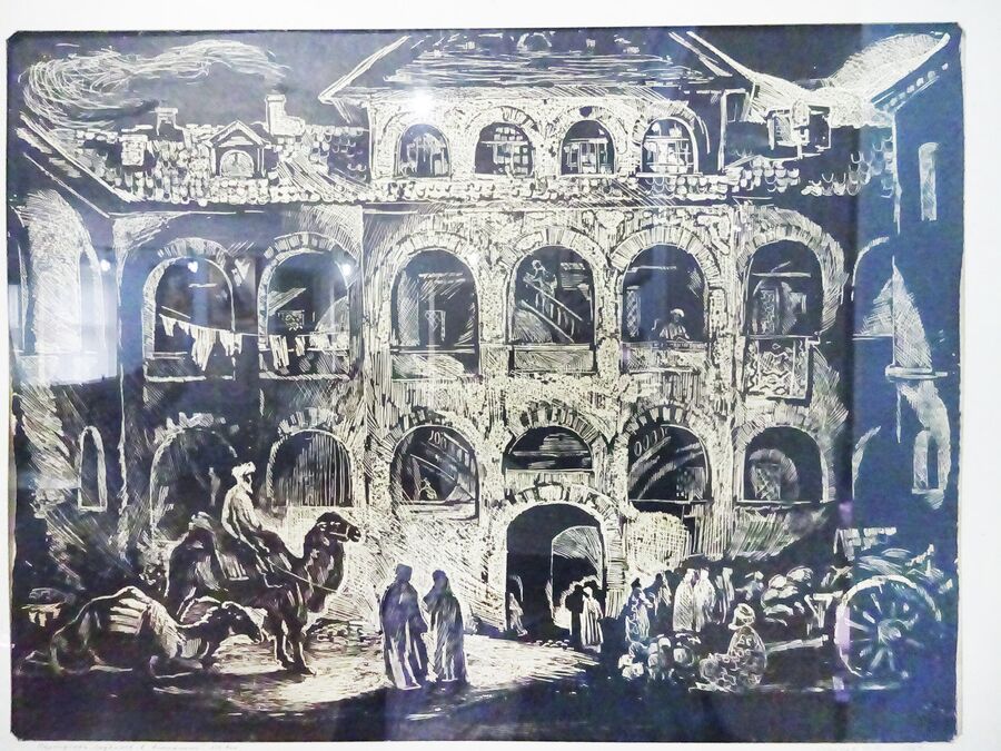 Персидское подворье. Гравюра 19 века из Краеведческого музея
