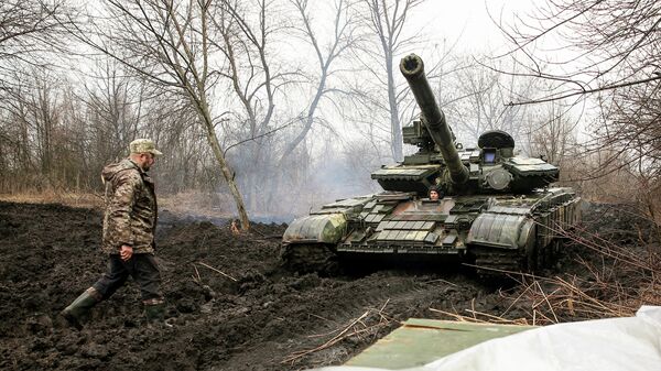 Украинские военные в Луганской области