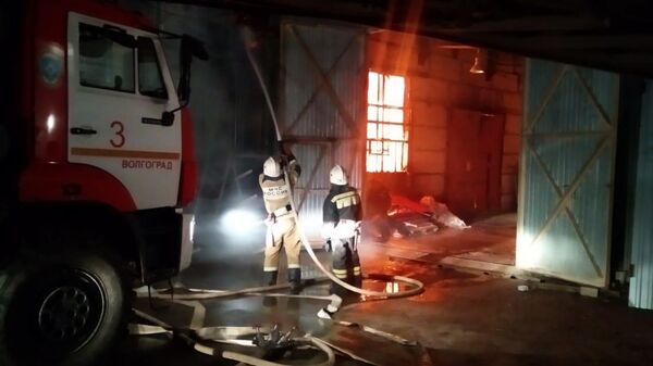 Пожар на заводе по производству дроби в Волгограде на площади 1850 квадратных метров