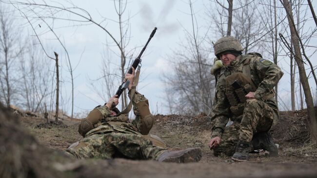 Украинские военные в Донецкой области