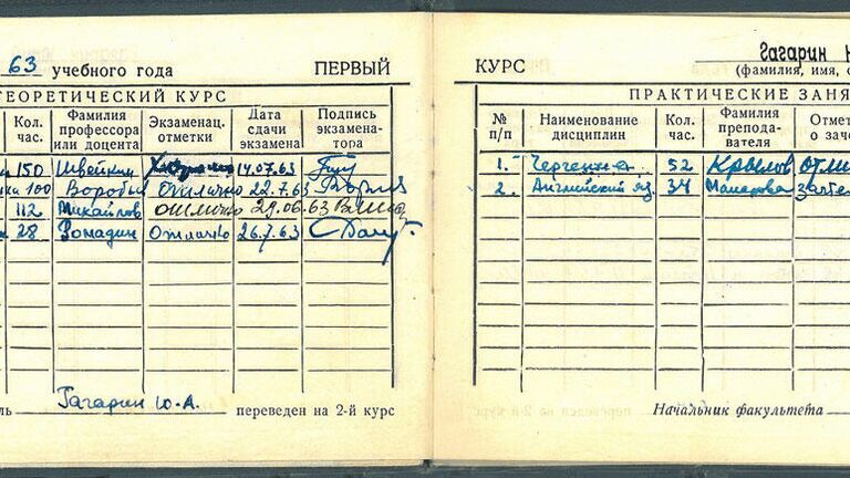 Зачетная книжка №1 слушателя Краснознаменной ордена Ленина военно-воздушной инженерной академии 