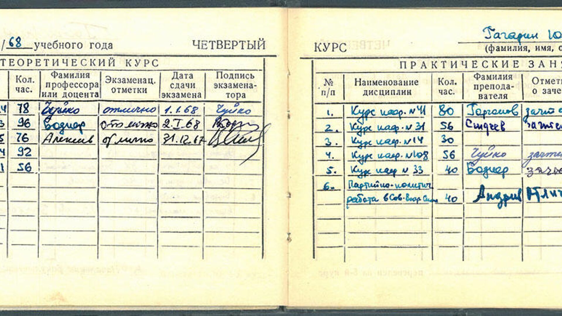 Зачетная книжка №1 слушателя Краснознаменной ордена Ленина военно-воздушной инженерной академии  - РИА Новости, 1920, 10.04.2021