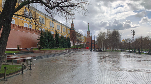 Александровский сад в Москве 17 апреля 2020 года