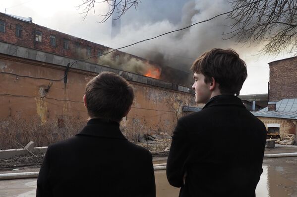 Пожар на фабрике Невская мануфактура