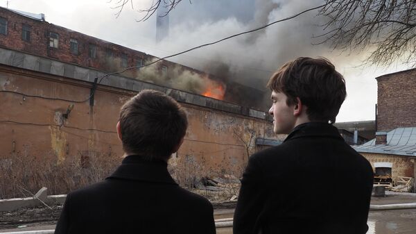 Пожар на фабрике Невская мануфактура