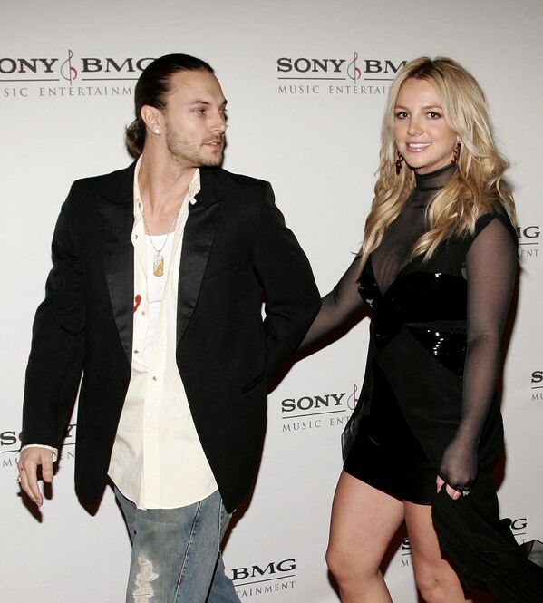 Кевин Федерлайн и Бритни Спирс на вечеринке Sony BMG Post Grammy Party в Лос-Анджелесе