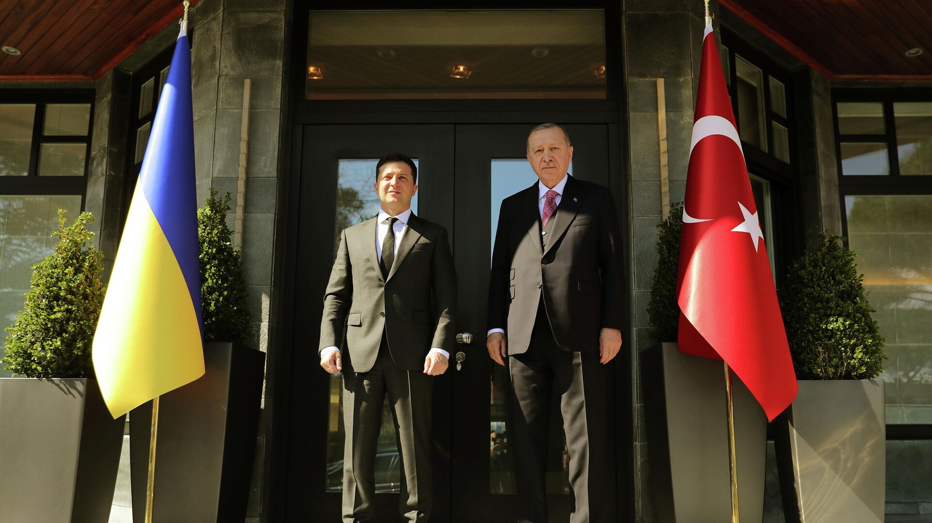 Президент Украины Владимир Зеленский и президент Турции Реджеп Тайип Эрдоган в Стамбуле - РИА Новости, 1920, 16.04.2021