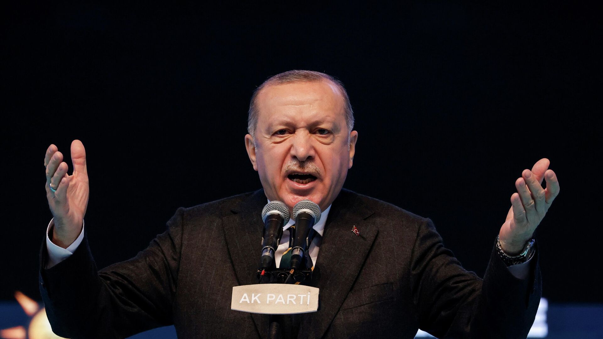 Президент Турции Реджеп Тайип Эрдоган во время выступления - РИА Новости, 1920, 14.05.2021