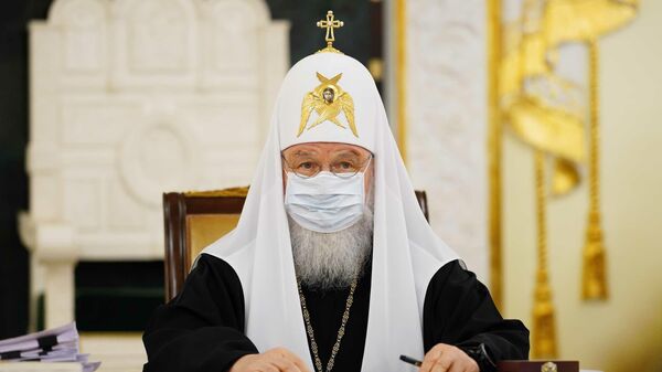 Патриарх Московский и всея Руси Кирилл на заседании Священного Синода Русской Православной Церкви