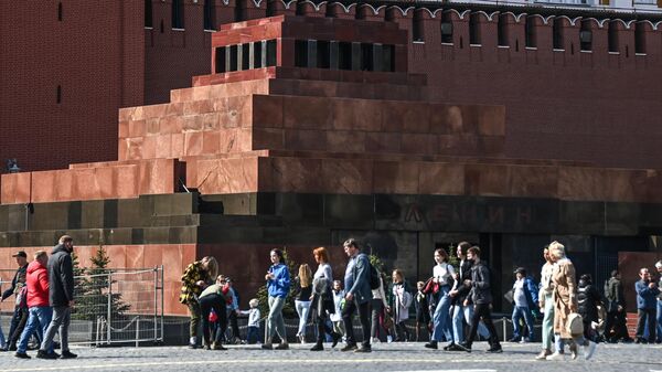 Мавзолей В.И. Ленина на Красной площади в Москве.