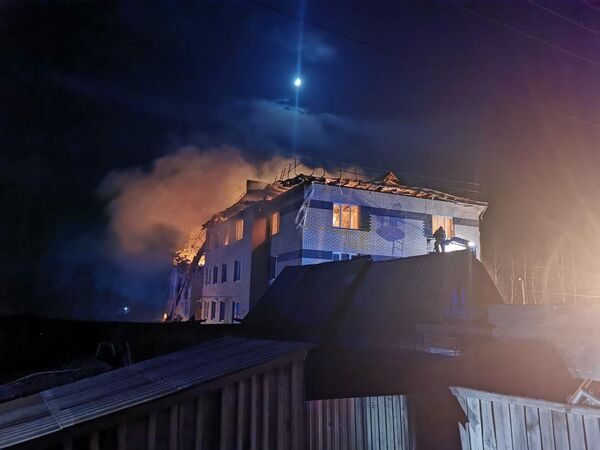 Пожар в жилом доме в Нижегородской области, где взорвался газ