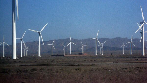 Ветряная электростанция в Китае