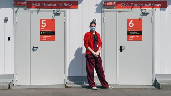 Два из пятнадцати индивидуальных приемно-смотровых боксов в Московском клиническом центре инфекционных болезней  Вороновское