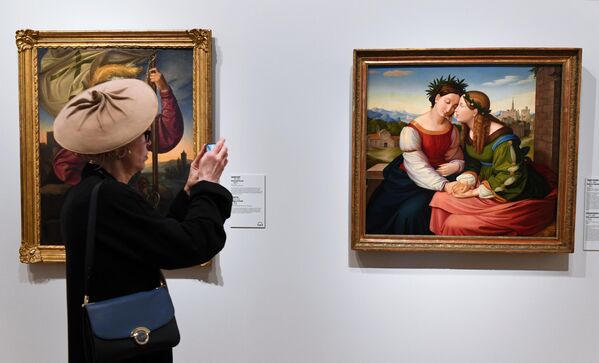 Картина художника Теодора Ребеница Италия и Германия на выставке Мечты о свободе. Романтизм в России и Германии в Третьяковской галерее в Москве.