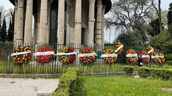 Манифестация сотрудников похоронных бюро в Риме 