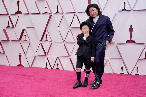 Алан Ким на красной ковровой дорожке церемонии вручения Оскара