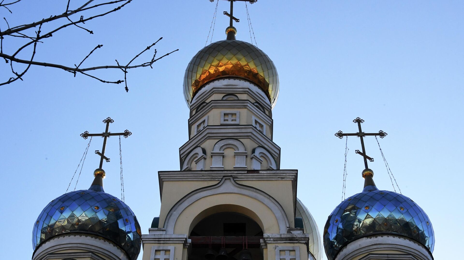Покровский кафедральный собор во Владивостоке во время праздника Входа Господня в Иерусалим - РИА Новости, 1920, 29.12.2021