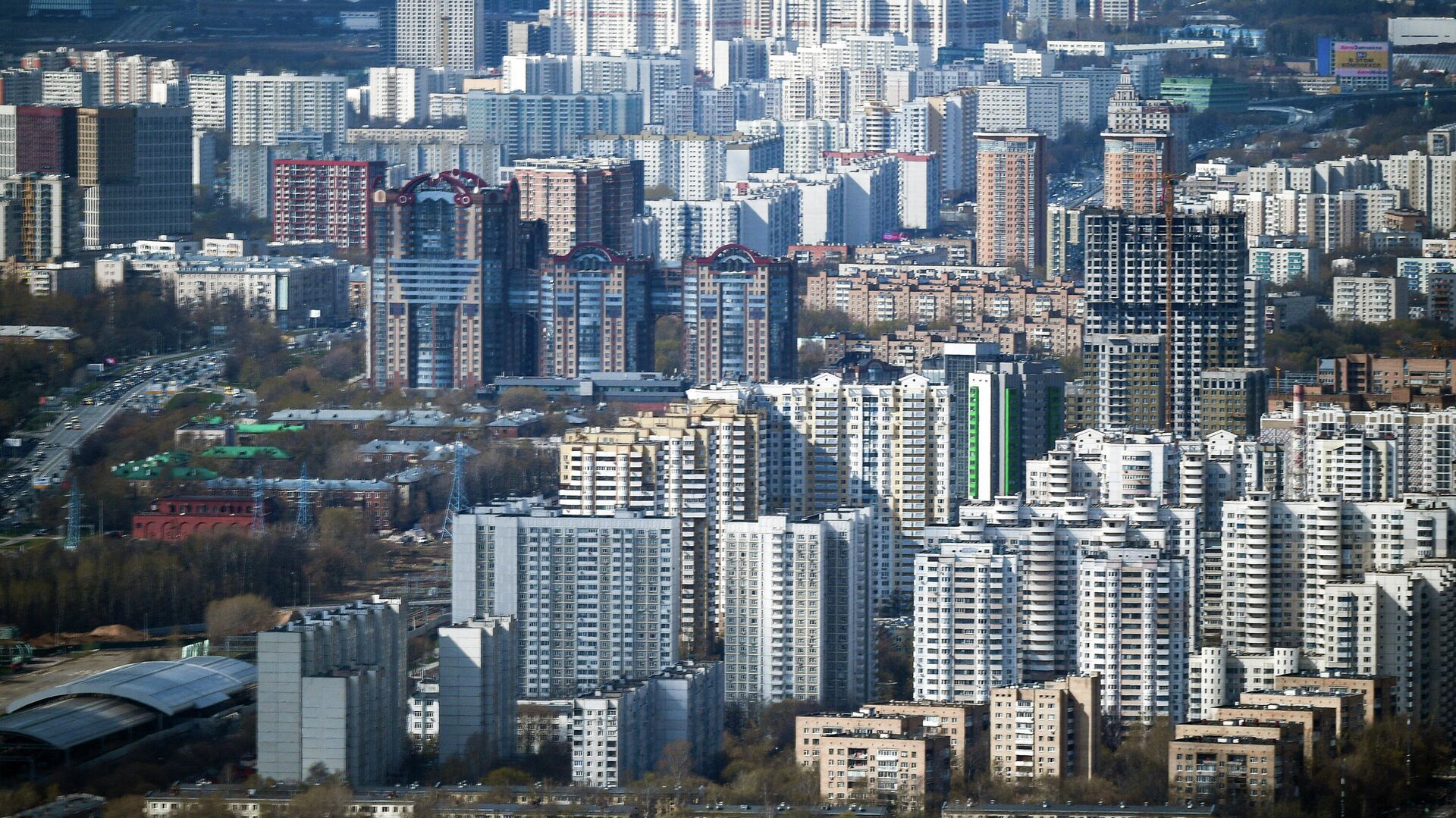 Вид на жилые дома в Москве - РИА Новости, 1920, 02.08.2023