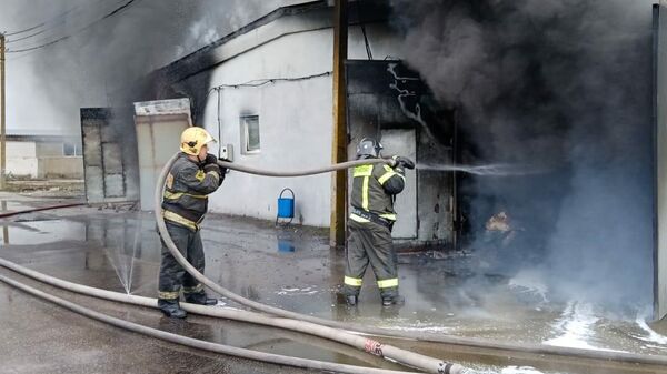 Пожара в здании цеха по производству переносных холодильников в городском округе Коломна Московской области 